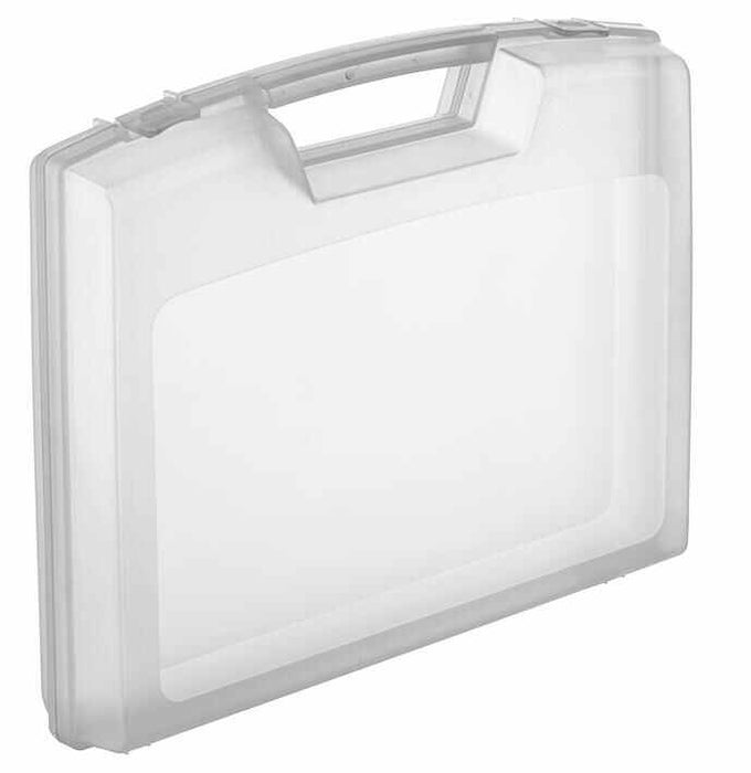 Clear Plastic Briefcase Storage Case with Foam 48mm x 240mm x 205mm