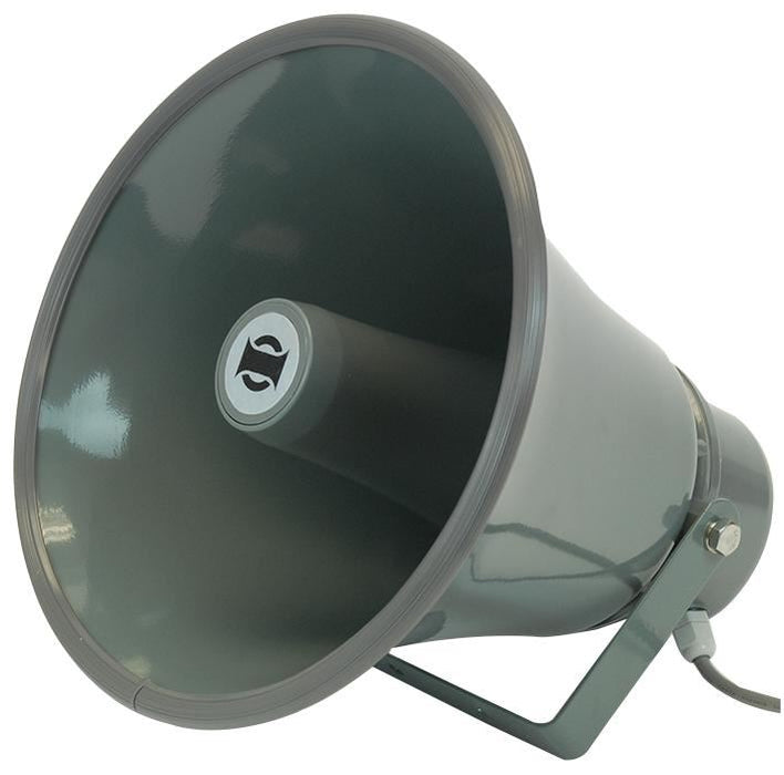 30W 100V Line Weatherproof 10" Round Metal Horn Speaker, IP66