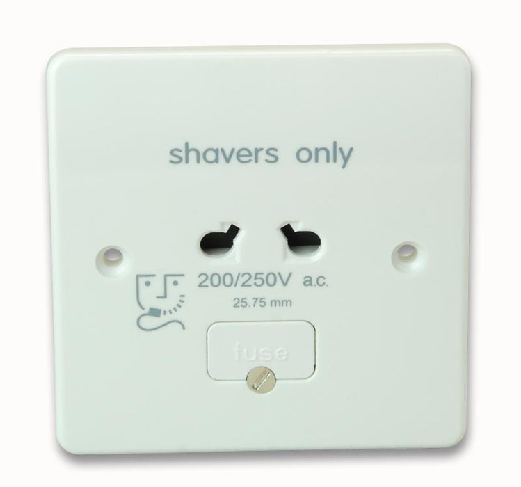 Logic Plus Single Voltage Shaver Socket, White