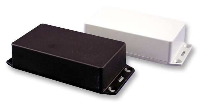 IP54 Black Flame Retardant ABS Enclosure with Flanged Lid - 221x150x60mm