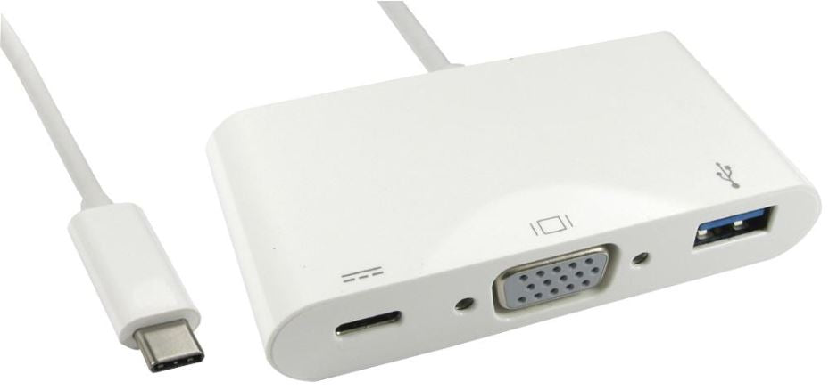 USB-C to VGA & USB 3.0 Adaptor with Power Delivery