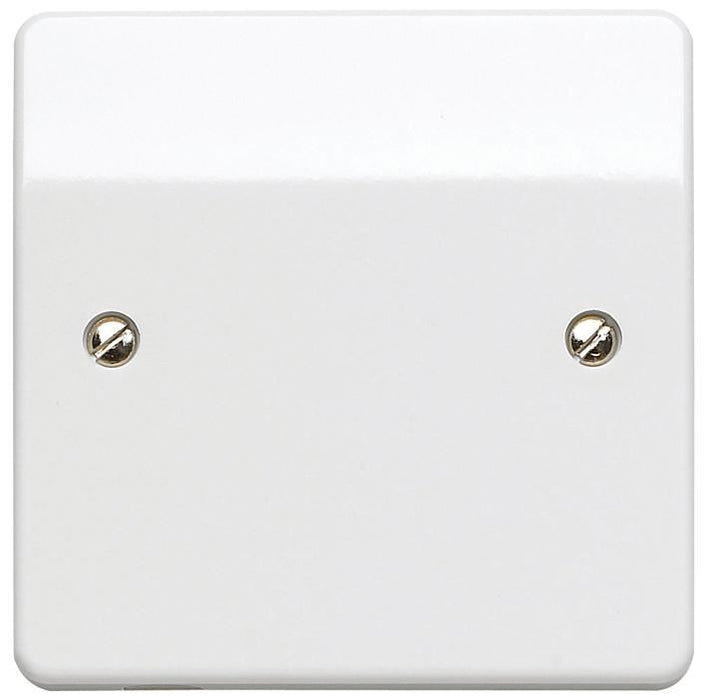 MK - 1 Gang Blank Plate, White