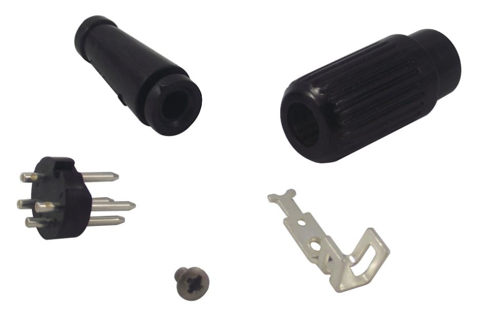 4 Pin Black Standard DIN Plug