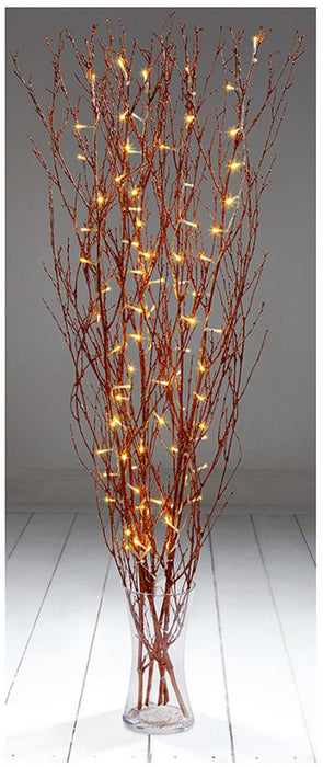 1.2m Rose Gold Twig with 80 Warm White LEDs