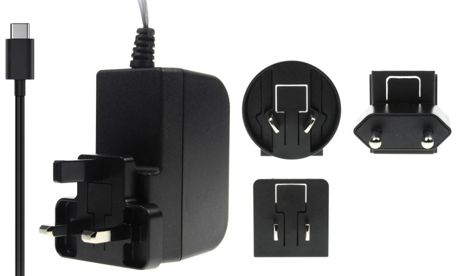 3A, International Raspberry Pi 4 USB-C Plug In Power Supply (Level VI)