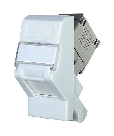 Cat8 RJ45 Euro Outlet, White