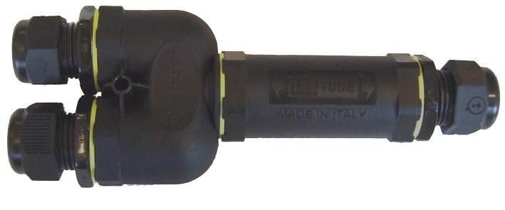 In-Line Cable Joint 3 Way, 3 Pole, Teetube