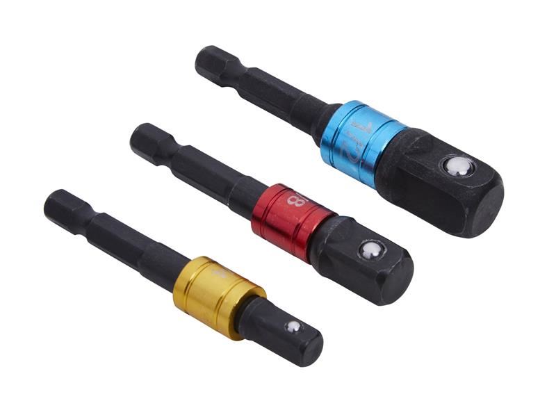 Colour-Coded Impact Socket Adaptor Set, 3 Piece