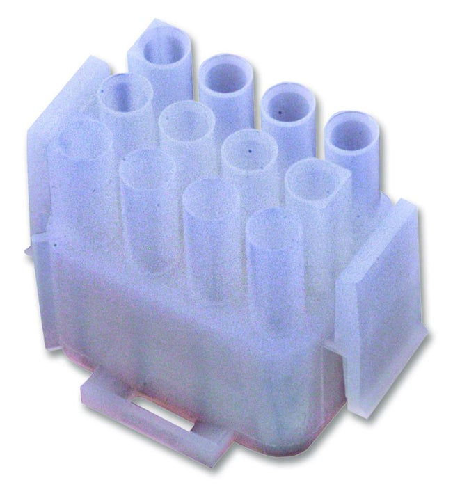 6 Way Universal MATE-N-LOK Plug Housing, 6.35mm Pitch, Nylon Body