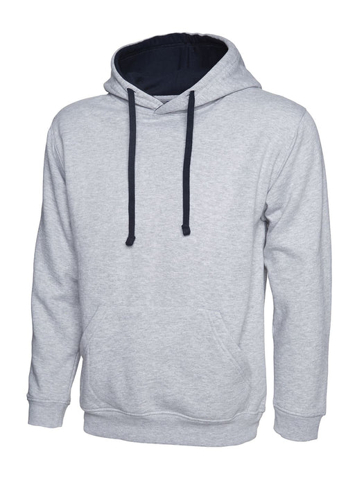 Unisex Contrast Hooded Sweatshirt/Jumper  - 50% Polyester 50% Cotton