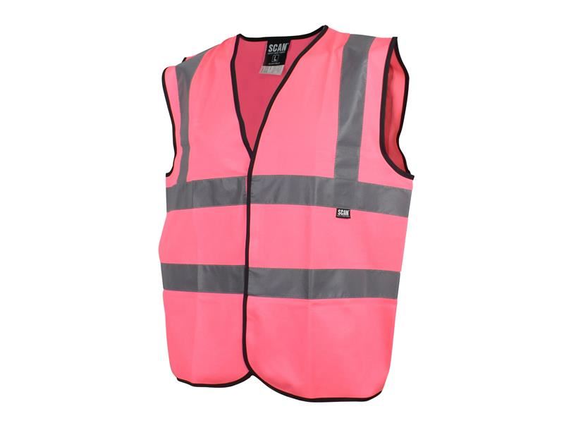 Hi-Vis Waistcoat Pink - L (44in)