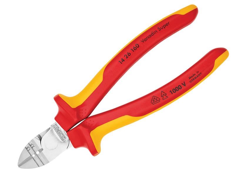 VDE Diagonal Insulation Stripper & Side Cutter 160mm