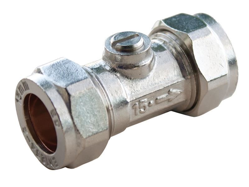 Isolating Valve 15mm Chrome