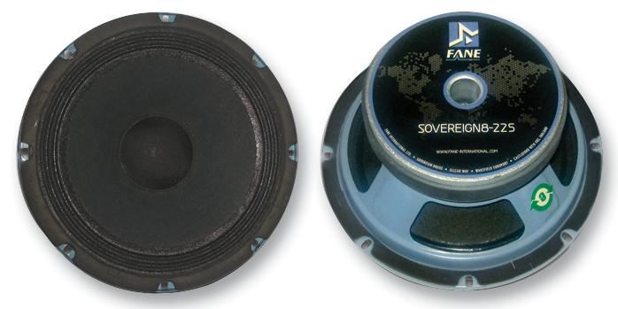 8" Mid-Range Speaker Driver, 8 Ohm, 225W RMS