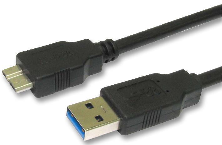 USB 3.0 Lead, 0.5m Black