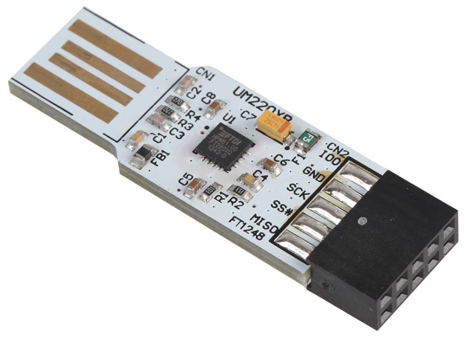 USB to 4bit SPI/FT1248 Breakout Module based on FT220XQ USB 4bit SPI/FT1248 IC - Socket Pin Connection
