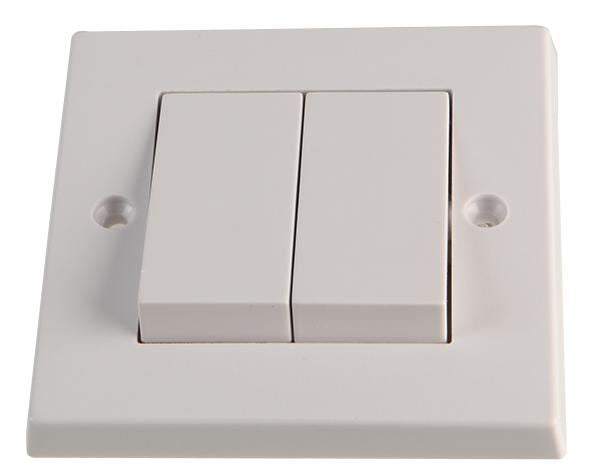 10AX 2 Way Wide Rocker Light Switch, White