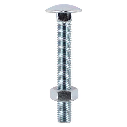 Carriage Bolts & Hex Nuts - with Square Anti Spin - Zinc