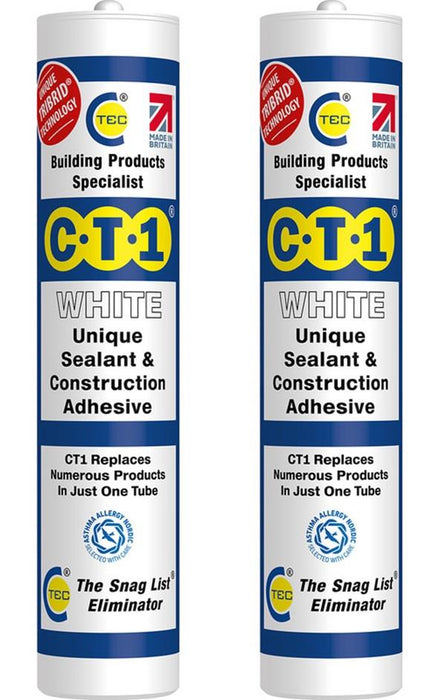 Building Sealant & Adhesive Snag Tube for Virtually Any Material (Twin Pack)