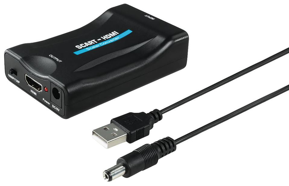 Active Scart to HDMI Converter, USB Power