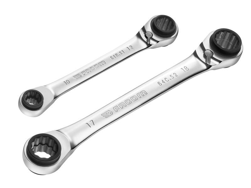 Quatro Ratcheting Spanner Set, 2 Piece