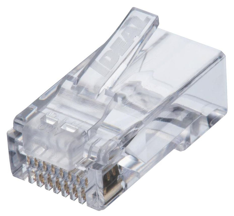 RJ45 Feed-Thru Plugs, Cat6, 8P8C, Pack of 50
