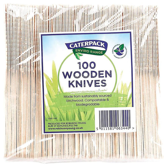 Wooden Knives - Pack of 100