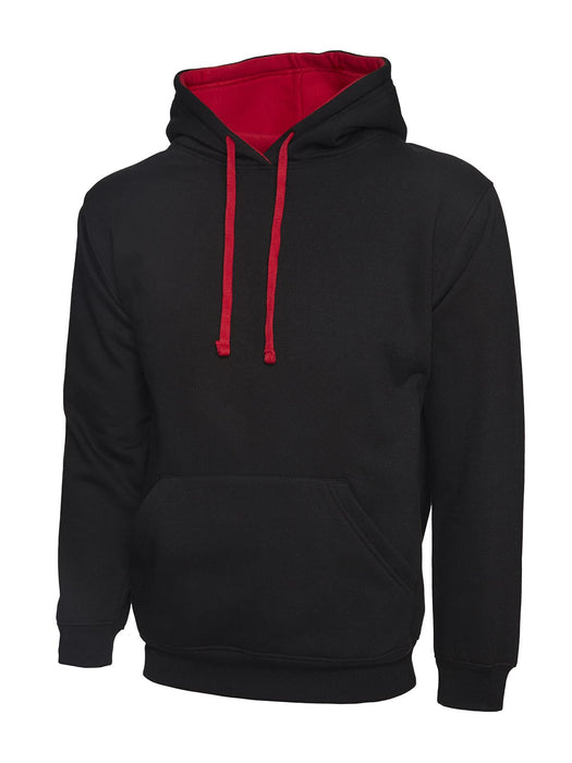 Unisex Contrast Hooded Sweatshirt/Jumper  - 50% Polyester 50% Cotton