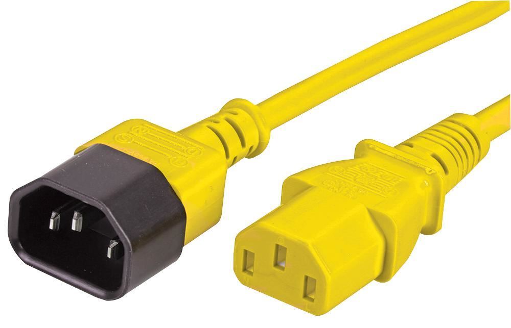 IEC Male C14 to Female C13 Extension Lead, 10A, 250V