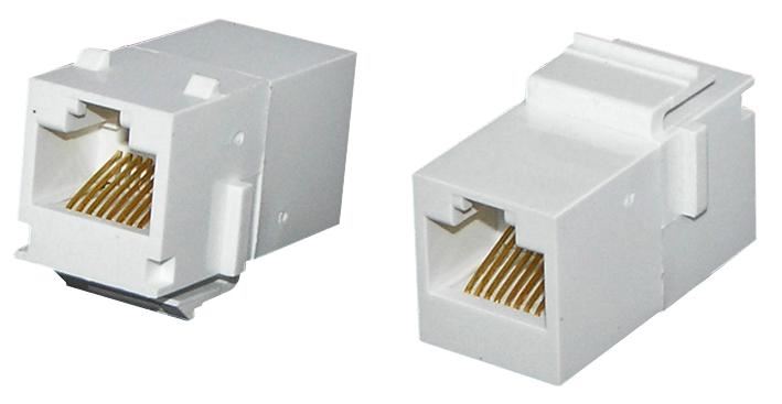 Cat5e Unshielded Keystone Coupler, White