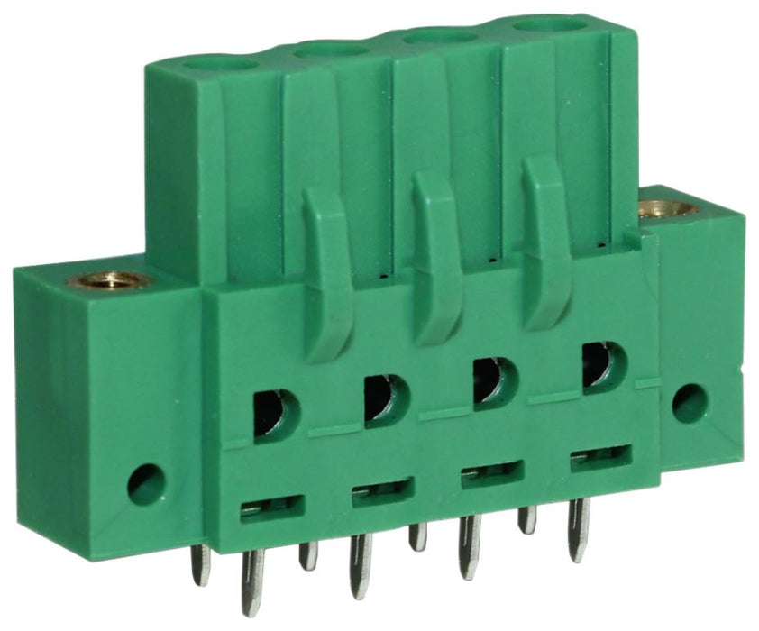 5.08mm Inverted/Reverse Flanged PCB Terminal Block, 4-Pole, 15A