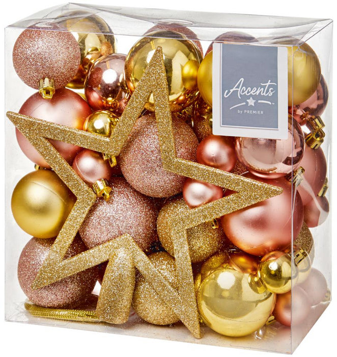 Assorted Bauble Pack with Tree Star