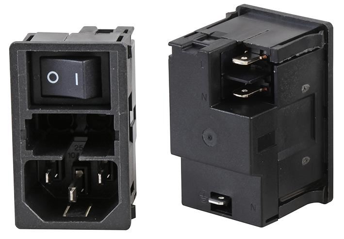Inlet, IEC, Switched Single Pole Fuse