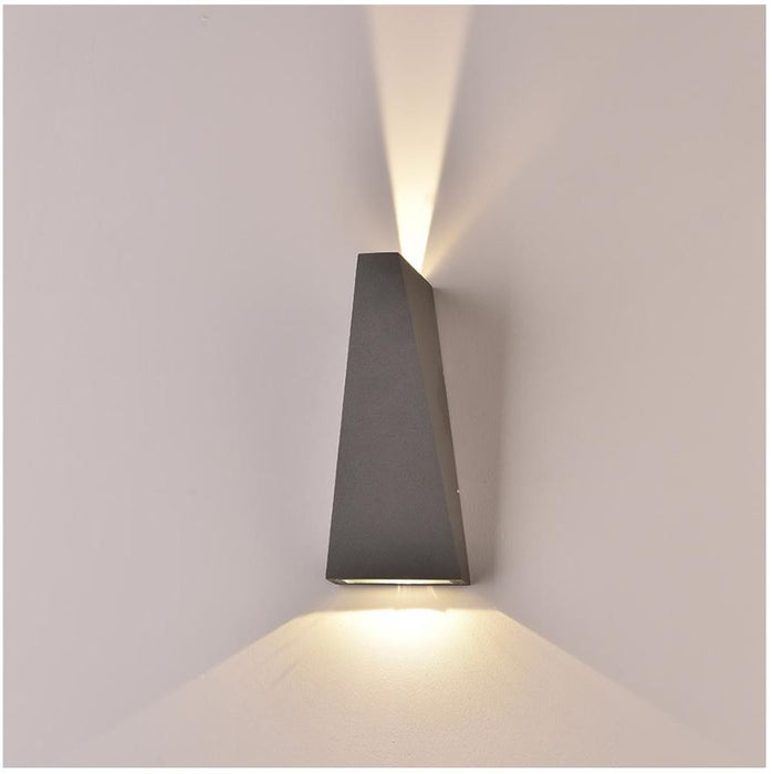 6W Cube LED Wall Light, Grey, 660lm, 4000K, IP65