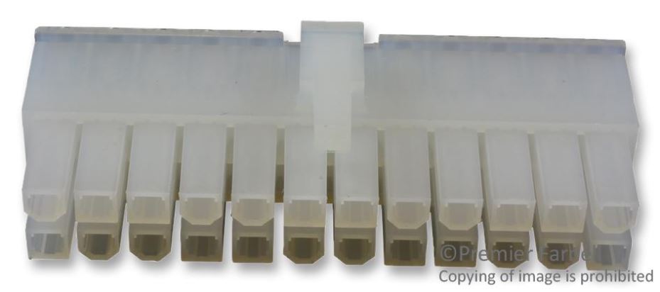 Mini-Fit Jr. Receptacle Housing, 2 Row, UL 94V-2