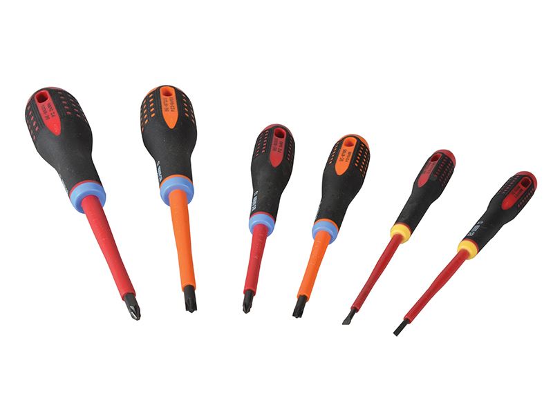 BE-9884S ERGO™ VDE Insulated Screwdriver Set, 6 Piece