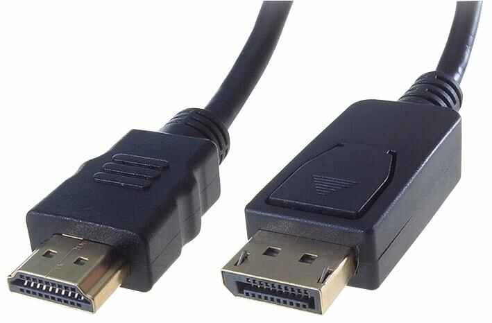 CONNEKT GEAR - Gold Plated HDMI Male to DisplayPort Male Lead, 2m Black