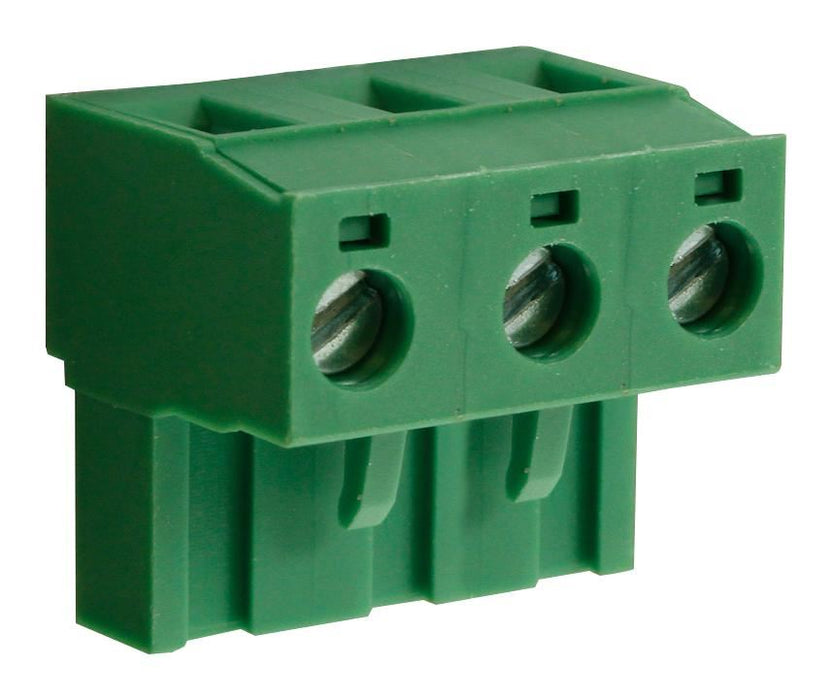 7.62mm Vertical Pluggable Rising Clamp Terminal Block, 3-Pole, 15A