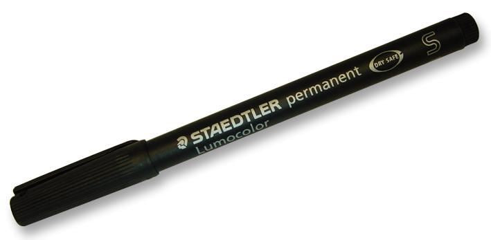 STAEDTLER - Superfine Tip Lumocolor Permanent Marker Pen - Black