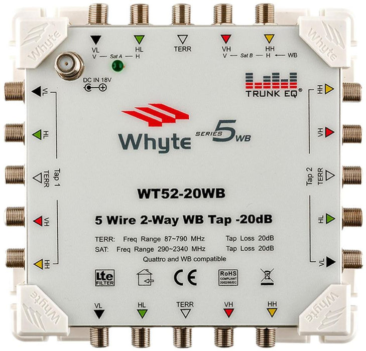 WT52-20WB Series 5 WB Tap, 5 Wire, 2 Way, -20dB