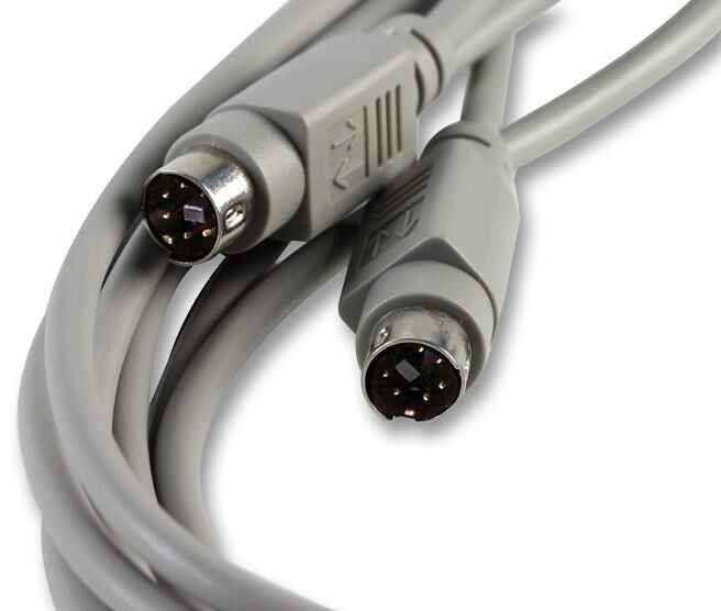 10m PS/2 6-Pin Mini DIN Male to Male Cable
