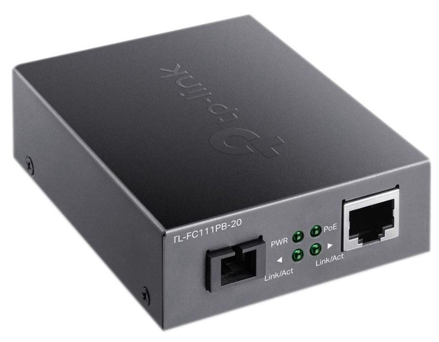 10/100Mbps PoE WDM Media Converter, 1310nm TX 1550nm RX