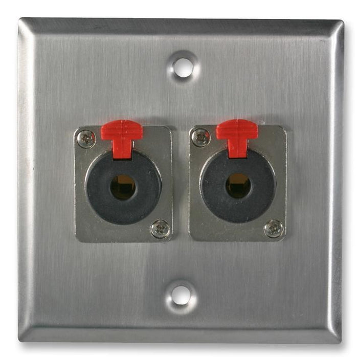 Steel AV Wall Plate with 2 x RCA Sockets