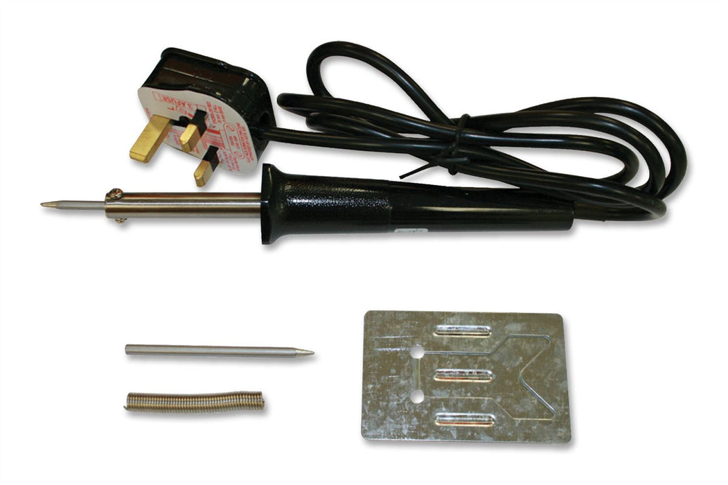 DURATOOL - Soldering Kit - 40W Soldering Iron, Spare Tip, Solder & Holder