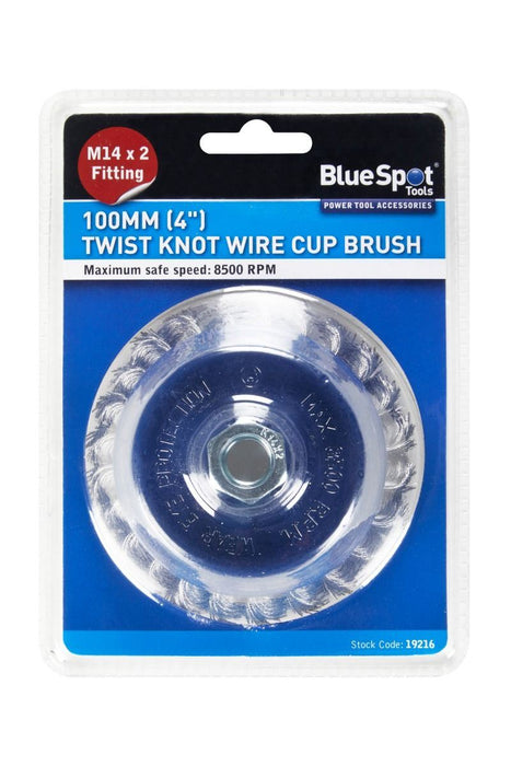 100mm (4") M14 x 2 Twist Knot Wire Cup Brush