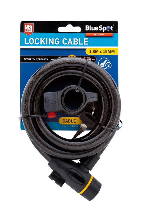 15mm x 1.8m Locking Cable