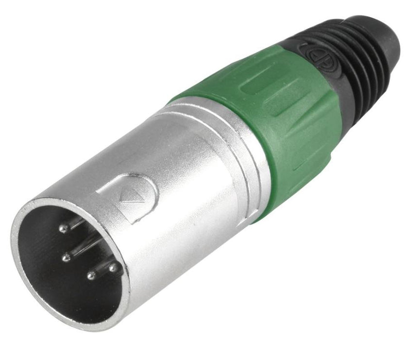 4 Pole XLR Plug, Green