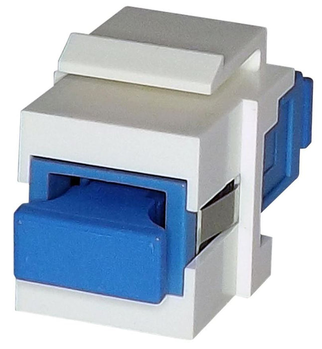 Singlemode Fibre Keystone Coupler SC-SC Simplex, White