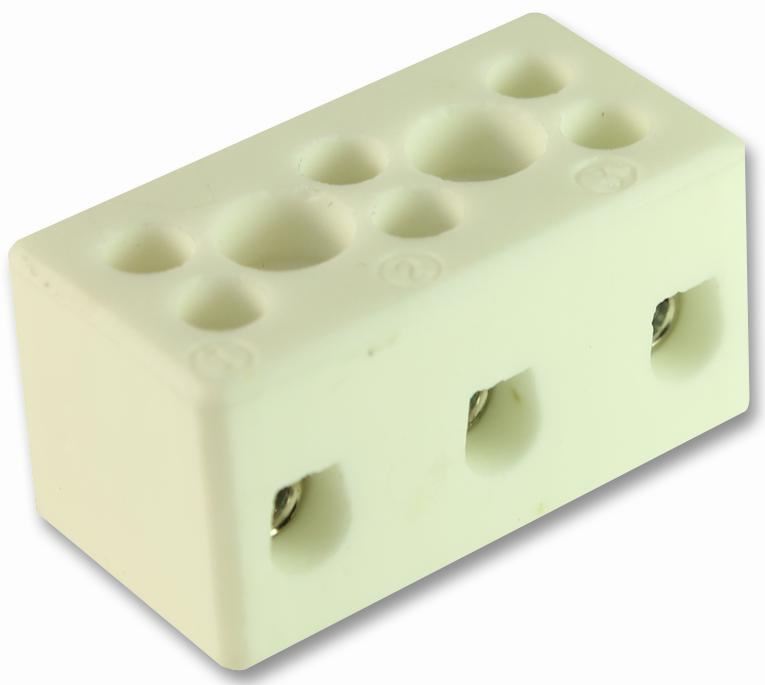 Ceramic Terminal Block, 3 Way, High Temperature