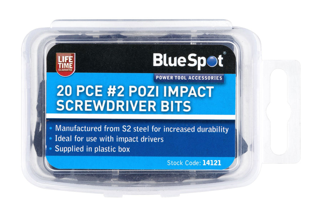 20 PCE PZ2 Impact Screwdriver Bits